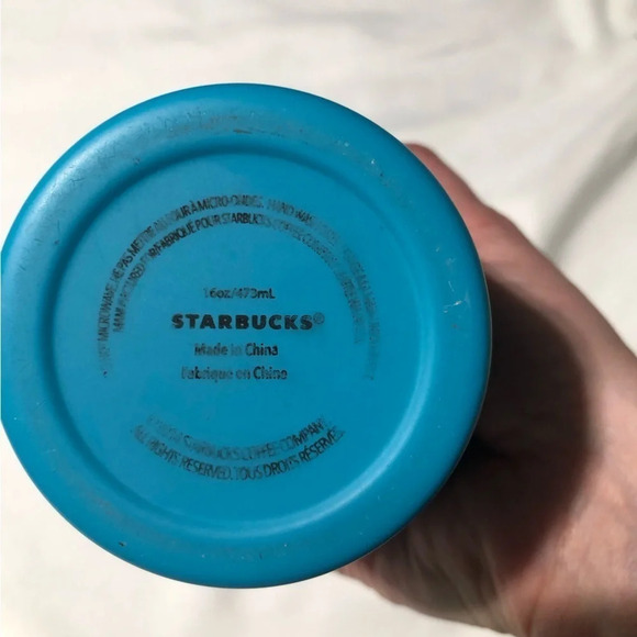 Starbucks Stainless Steal 16oz Tumbler Teal  Blue (missing straw) - Picture 2 of 12